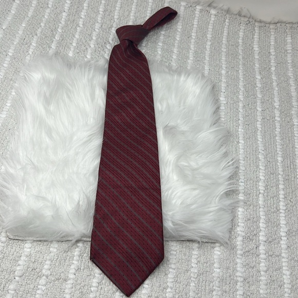 Valentino Cravatte Dotted Stripes Silk Necktie Men’s 4” Wide 57”L Made In Italy - Picture 6 of 8